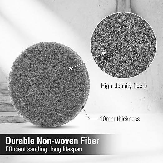 4 Inch Mixed Grit Drill Brush Scrubber Scouring Pads, 20 Pcs Hook & Loop Power Scrubber Scour for Rotary Tools, Random Orbital Sander (180#/400#/800#/1200#)