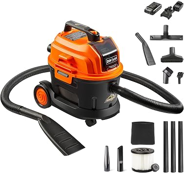 Armor All DAA202W 0901 2.5 Gal 20V Max Cordless Wet/Dry Vac Orange/Black - Cleanova