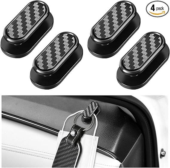 Wevdn 4 PCS Car Mini Hook, Fashion Multifunctional Wall Hanging Hooks, Durable Strong Self-Adhesive Backseat Hangers, Ve