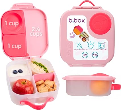 b.box Mini Lunch Box, Snack Containers for Kids, Lunch Box Kids, 4.25 Cup