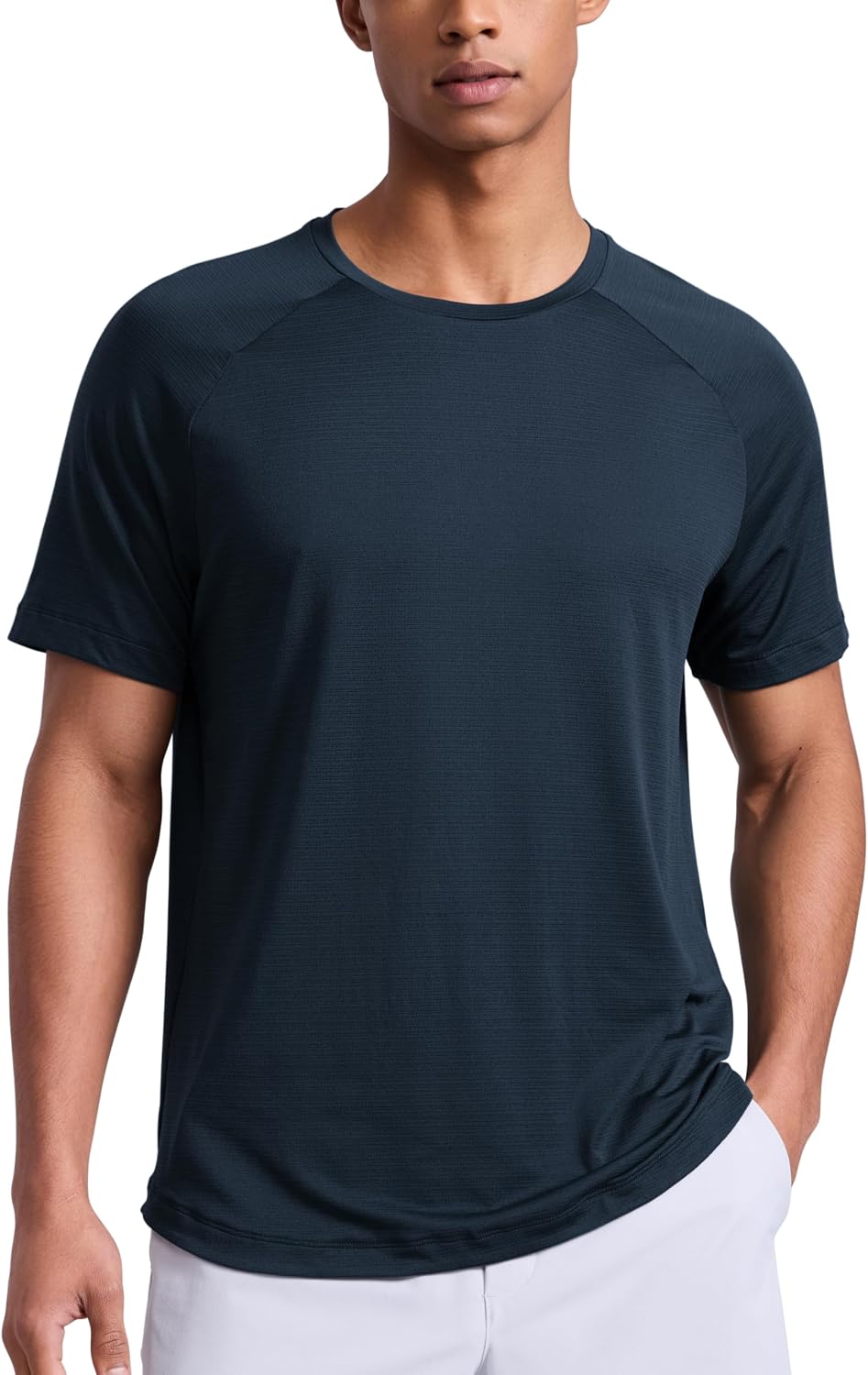 Breathable Texture Crewneck T-Shirts