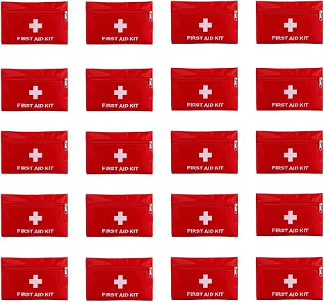 QCWN 20 Pack Empty First Aid Bag Mini Medical Kit Pouch Small Travel Emergency Survival Storage Bags for Car Home Hiking