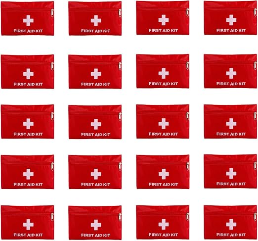 QCWN 20 Pack Empty First Aid Bag Mini Medical Kit Pouch Small Travel Emergency Survival Storage Bags for Car Home Hiking