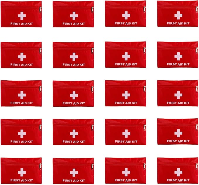 QCWN 20 Pack Empty First Aid Bag Mini Medical Kit Pouch Small Travel Emergency Survival Storage Bags for Car Home Hiking