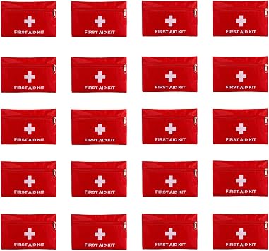 QCWN 20 Pack Empty First Aid Bag Mini Medical Kit Pouch Small Travel Emergency Survival Storage Bags for Car Home Hiking