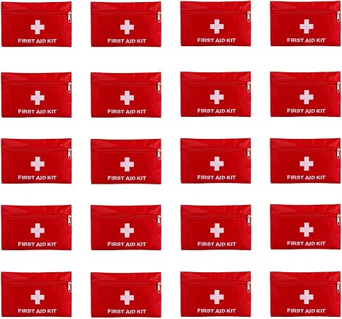 QCWN 20 Pack Empty First Aid Bag Mini Medical Kit Pouch Small Travel Emergency Survival Storage Bags for Car Home Hiking