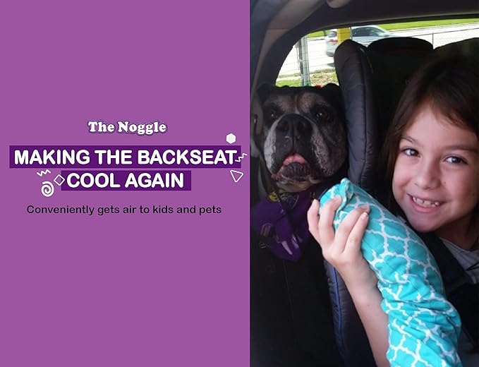 The Noggle-Making The Backseat Cool Again-Quick & Easy to Use Car Travel Accessories for a Comfy Ride Summer or Winter-Air Vent Extender Hose Directs Cool or Warm Air to Your Kids - 8ft, Black Ice