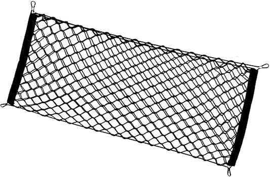 ZONETECH Large Pocket Mesh Storage Net - Black Mesh Large Pocket Trunk Cargo Organizer with 2 Mounting Options