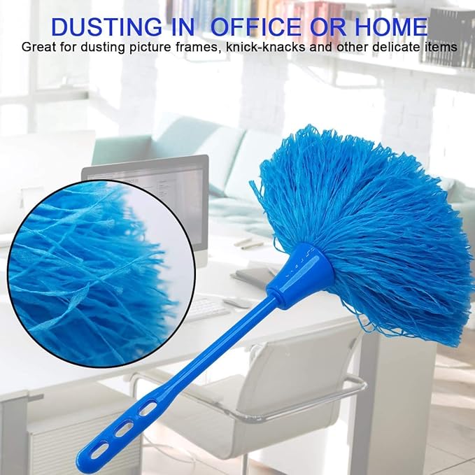 3 Pack Hand Grips Fluffy Microfiber Delicate Duster, Mini Washable Dusting Brush