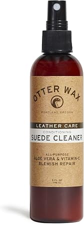 Otter Wax Conditioning Suede & Nubuck Cleaner | 5 oz | Leather Cleaner & Conditioner for Furniture, Boots, Hats, Shoes, 