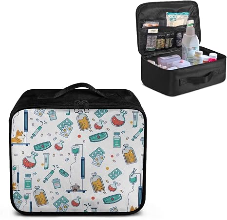 Emergency Kit Bag First Aid Cross Symbol Empty First Aid Bag for Workplace Church and Home Preparedness Built with Abras