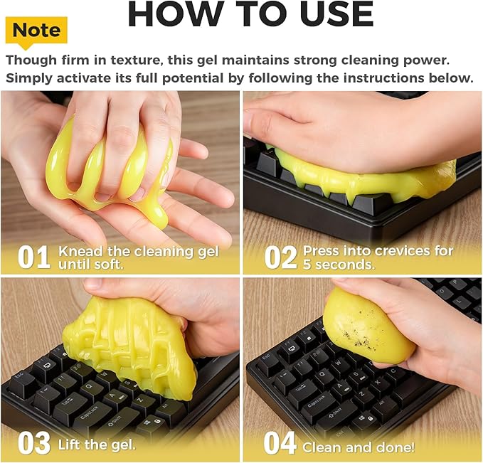 ASFSKY Car Cleaning Gel (Red,watermelon) Cleaning Putty Universal Dust Cleaning Car Interior Cleaner Keyboard Dust Remover Car Slime Gifts for Men Women girl（1 pack）