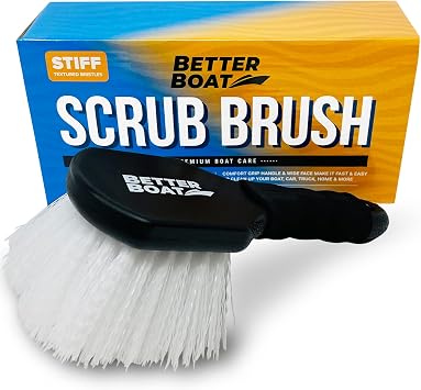 Stiff Hand Scrub Brush, Short Handle Heavy Duty Tire and Wheel Cleaning