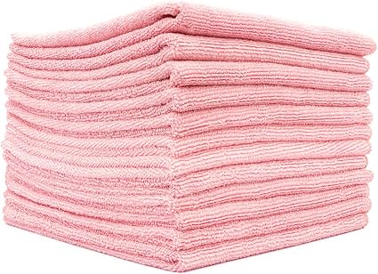 The Rag Company - All-Purpose Microfiber Terry Cleaning Towels - Commercial Grade, Highly Absorbent, Lint-Free, Streak-F