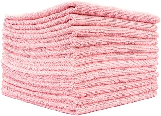 The Rag Company - All-Purpose Microfiber Terry Cleaning Towels - Commercial Grade, Highly Absorbent, Lint-Free, Streak-F