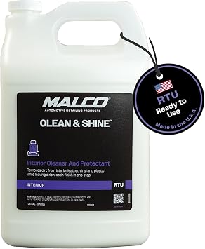 Malco Clean & Shine Interior Car Cleaner and Dressing Spray, 1 Gal.