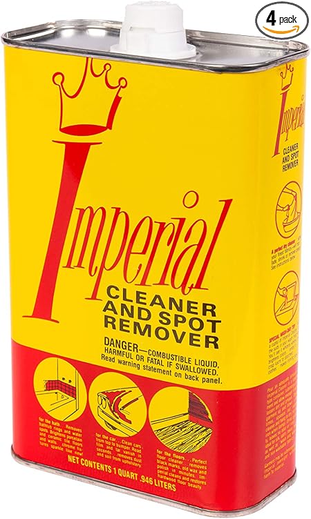 Imperial Cleaner and Spot Remover, 32 floz (Pack of 4), Multi-Use Dry Cleaning Fluid for Upholstery, Dry Cleaning Solven