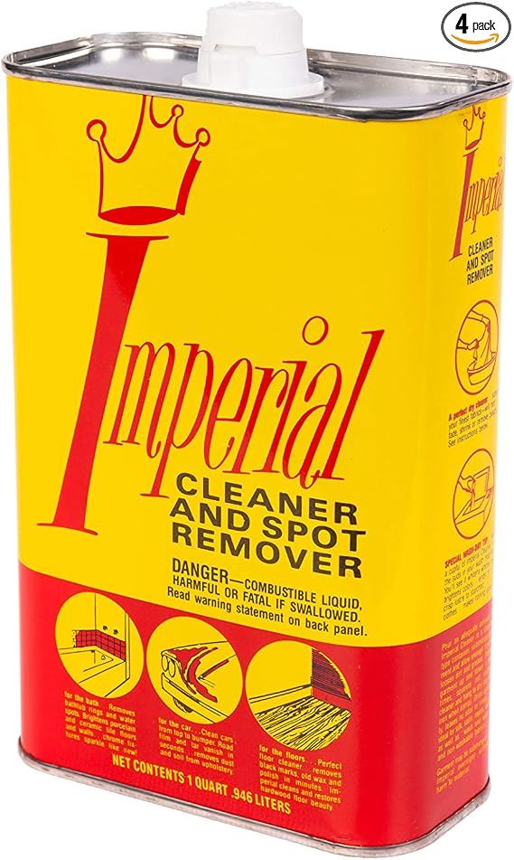 Imperial Cleaner and Spot Remover, 32 floz (Pack of 4), Multi-Use Dry Cleaning Fluid for Upholstery, Dry Cleaning Solven