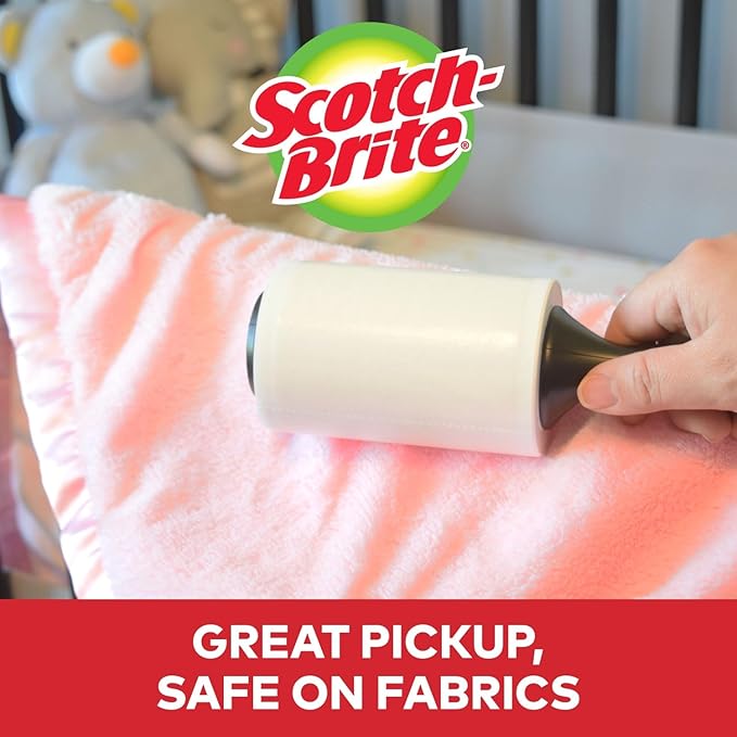 Scotch 3M Mini Lint Rollers 6-Pack (30 Sheets Each), Travel-Size Sticky Lint Removers for Clothes, Furniture and Pet Hair