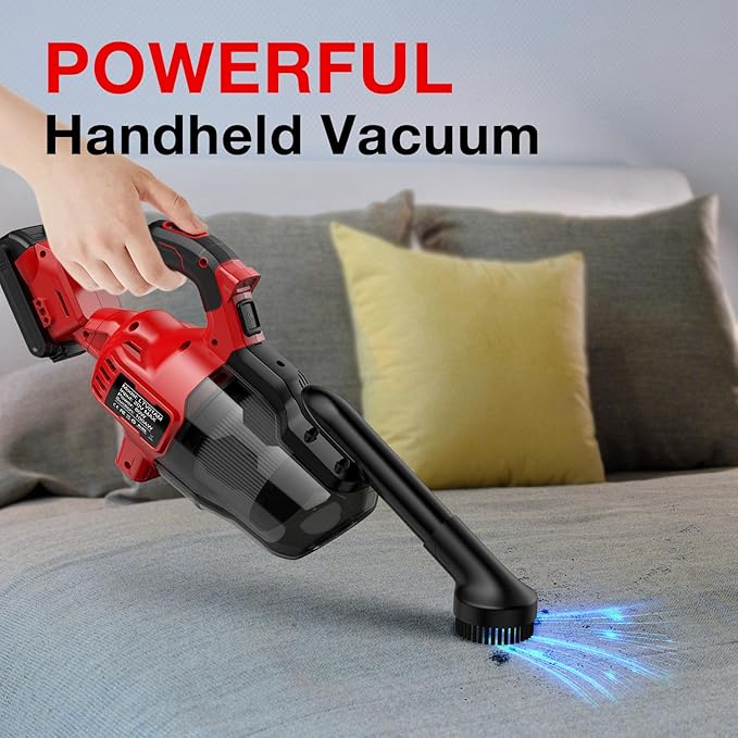 TengXcel Cordless Vacuum Cleaner for Milwaukee 18V Battery, Handheld Vacuum Cleaner for Home Car Hardwood Floor Carpet, Portable Shop Vacuum with Washable HEPA Filter(No Battery)