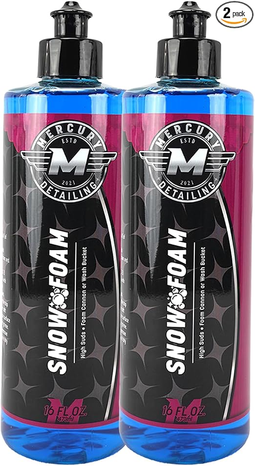 Snow Foam Car Wash Soap 16 oz (Pack of 2) | pH Neutral | Thick Suds for Foam Cannon & Pressure Washer | Safe for All Fin