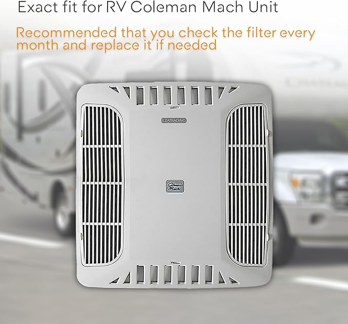 RV Premium Charcoal Activated Carbon Fiber Air Conditioner Filter - Air Duct AC Carbon Filter Replacement for RV AC Vent (2 Pack, 4" x 16")