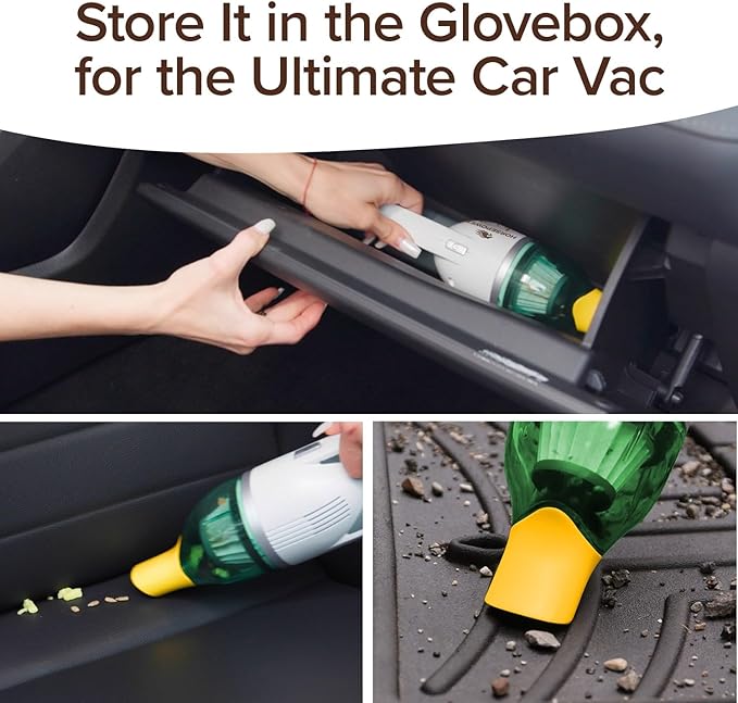 Horsepower Duck Compact Cordless Vacuum, Ultra-Powerful Upgraded Battery for Extra-Long Run Time, AS SEEN ON TV, Strong Suction, Easy to Store, Portable & Rechargeable. Home & Auto (Duck Basic)