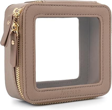 Aveniee Mini Clear Makeup Bag, Small Travel Toiletry Bag Cosmetic Bags TSA Approved, Clear Makeup Case Pouch with Zipper