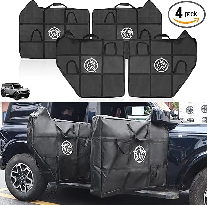 Front And Rear Door Bags Doors Protection Storage Bag Compatible With For Ford Bronco 2021 2022 2023 2024 2025 2026 4 Do