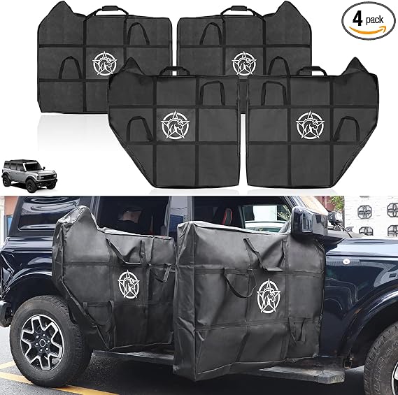 Front And Rear Door Bags Doors Protection Storage Bag Compatible With For Ford Bronco 2021 2022 2023 2024 2025 2026 4 Do