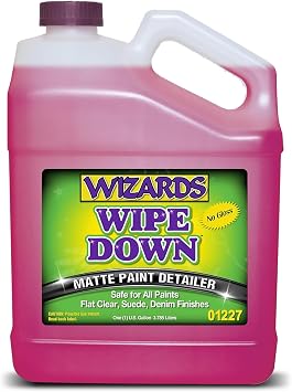 Wizards - Wipe Down Quick Detailer Spray, Matte Finish Car Polish, Automotive Clear Coat for Flat Clear, Suede, Denim Fi