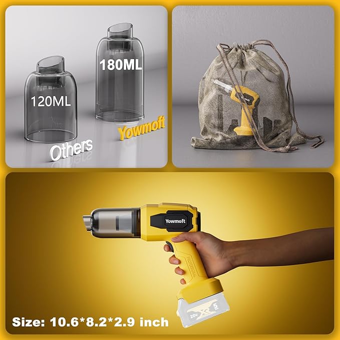 3 in 1 Handheld Car Vacuum Compatible with 20V Battery with 21000pa Strong Suction, Handheld Vacuum Cordless & Blower with 200W Brushless Motor, Mini Vacuum Cleaner for Car, Home (No Battery)