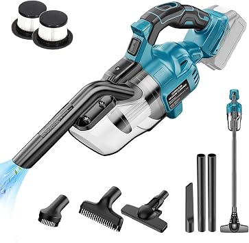 Handheld Cordless Vacuum Cleaner Compatible with Makita 18V Battery, Portable Wireless Power Vacuum Cleaner, 4 Multi Noz
