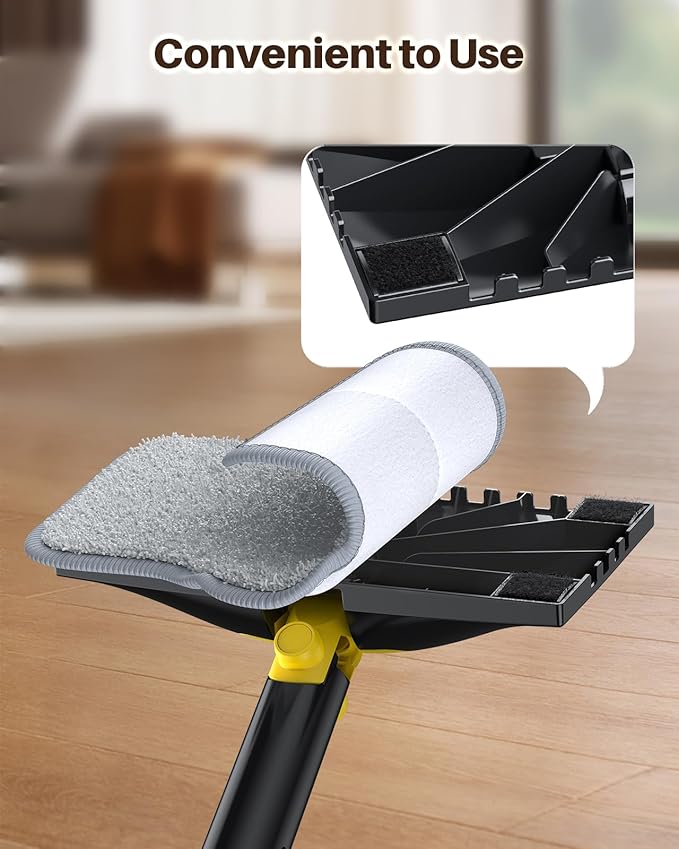Steam Mop Pads with Washable and Reusable, 6 Pack Replacement, 2 Material Types Accessories Compatible With Steamer Mop for Cleaning Floors and Carpets, White and Gray