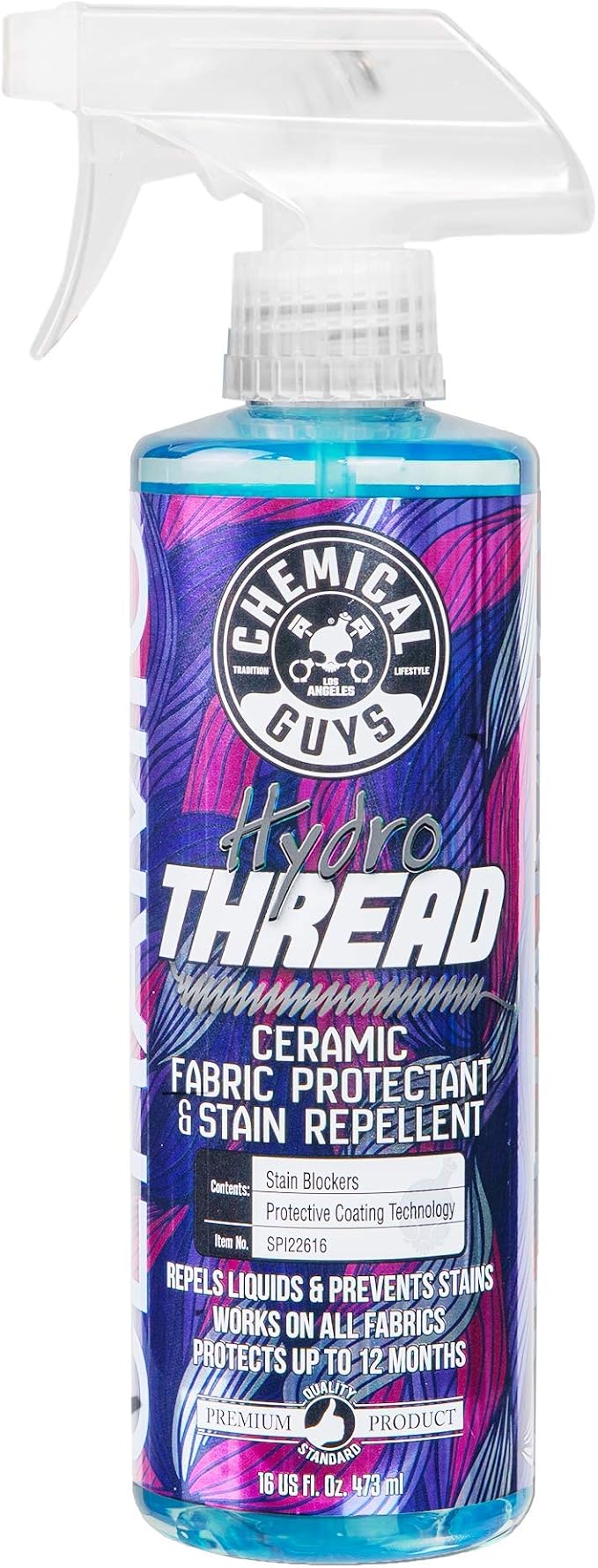 Chemical Guys, HydroThread Ceramic Fabric Protectant & Stain Guard, 16 oz