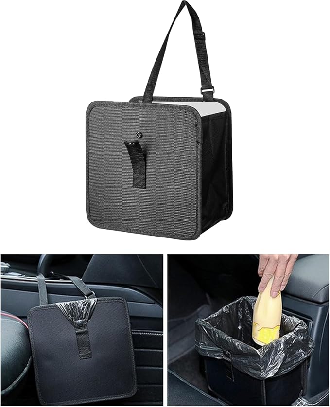 Foldable Car Trash Can with Waterproof Lining, Small