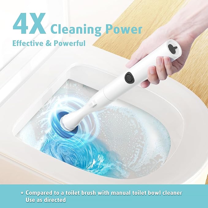 20 Count Electric Toilet Refill Pads, Disposable Toilet Brush Heads Refills for Bathroom Cleaning, Only Compatible with AIR U+ Electric Brush