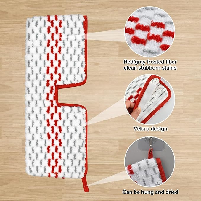 Microfiber Flat Mop Set for Floor Cleaning Ocedar ProMist MAX Dust Mop for Hardwood Floor, Dual-Action Flip Mops Wet & Dry Clean, Adjustable 58" Stainless Steel Mop Handle & 2 Reusable Refills & Base