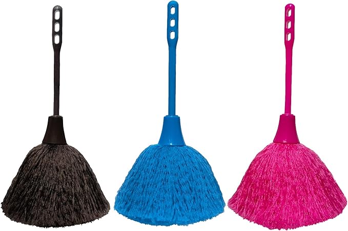 3 Pack Hand Grips Fluffy Microfiber Delicate Duster, Mini Washable Dusting Brush