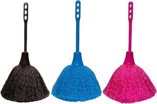 3 Pack Hand Grips Fluffy Microfiber Delicate Duster, Mini Washable Dusting Brush