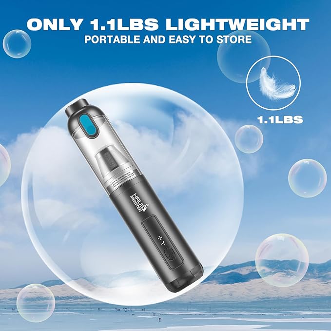 HAUSMEISTER Airflex Go Cordless Car Vacuum 16000Pa, 4-in-1 Handheld Vacuum with Air Duster & Inflator, Portable Mini Vac for Car Detailing, Pet Hair, Keyboard Cleaning (Black)