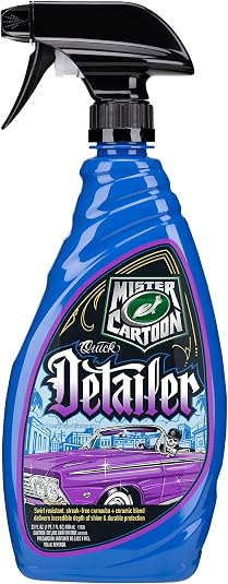 Turtle Wax X Mister Cartoon 54254 Quick Detailer Spray, Waterless Cleaning, Long Lasting Ceramic Protection, Safe on All
