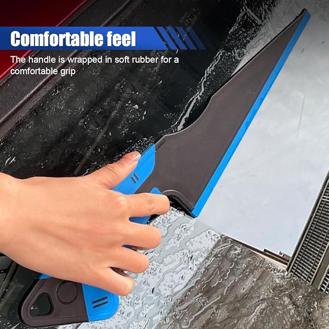 Car Window Tint Squeegee with Magnetic Rubber Blade – Heavy-Duty Tinting Application Tools for Car Vinyl Wrap, Window Film Installation&Glass Cleaning – Universal Water Removal Scraper (2PCS)