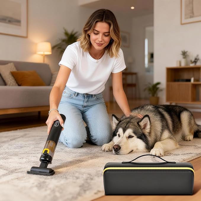 SAIKA Bag for Fanttik Slim V8/ V10 APEX Car Vacuum, Portable Mini Cordless Vacuum Storage Holder for Suction Power, Type-C Charge, Car Accessories (Case Only)