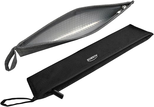 Aosbos Reusable Straws Pouch Carrying Case for Metal, Silicone, Paper, Plastic, Tumbler Straws, Stainless Steel Chopstic