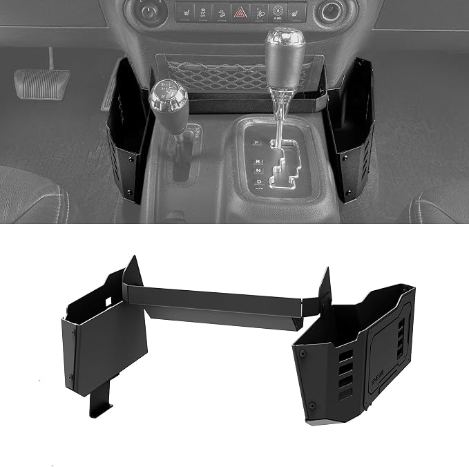 Metal Center Console Organizer for Jeep Wrangler JK/JKU 2011-2017