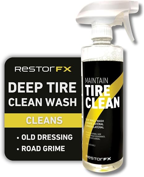 RestorFX Maintain Tire Clean Sidewall Wash, Automotive Rubber Care 473ml