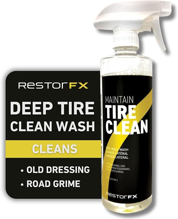 RestorFX Maintain Tire Clean Sidewall Wash, Automotive Rubber Care 473ml