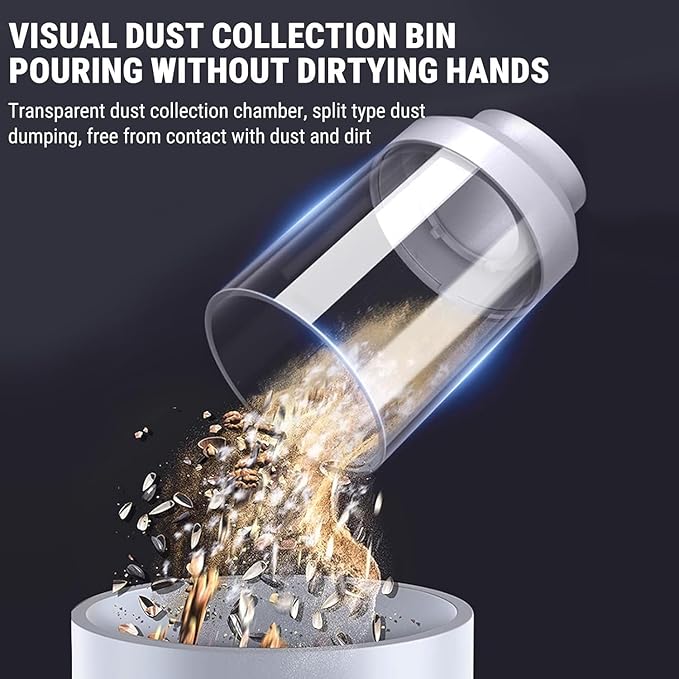 Dustaclean Original Handheld Vacuum,Portable Rechargeable Handheld Vacuum with Blower (White)