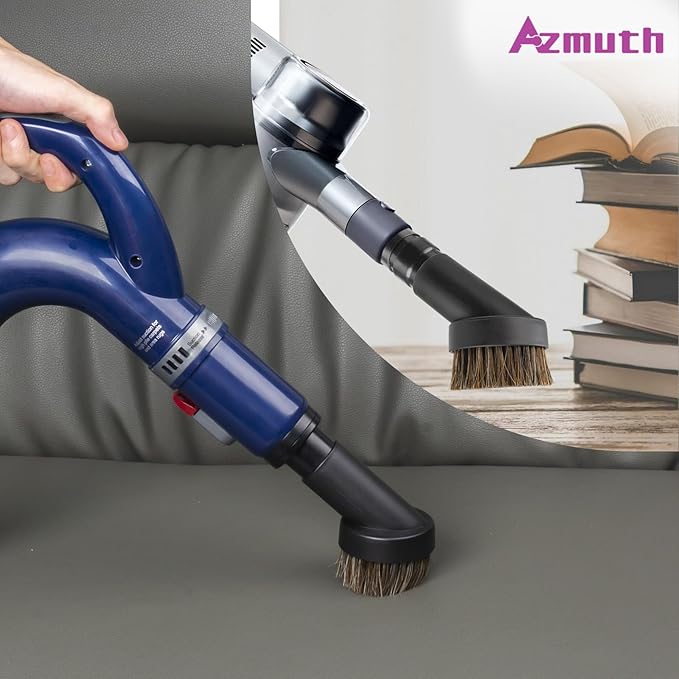 25mm Horse Hair Round Dust Brush, 1.25" Vacuum Brush Attachment with 2Vacuum Hose Adapter for Shark Vacuum Attachment and Most Household Vacuum Cleaners - 3 Pcs